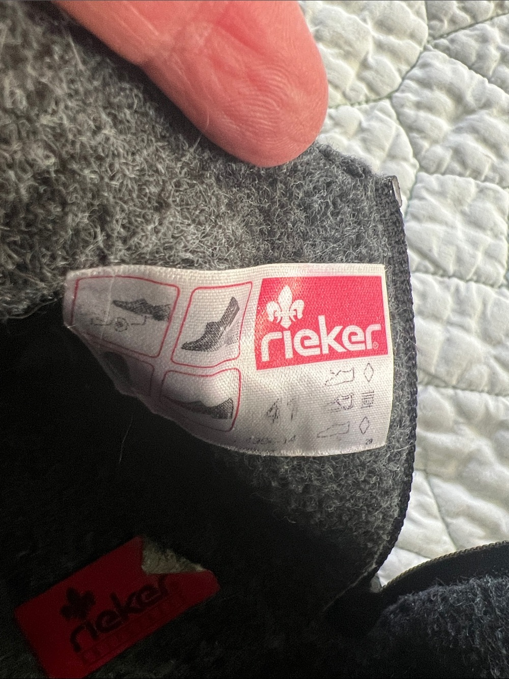 Rieker Navy Blue Leather Zip Ankle Booties - Picture 5 of 5